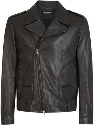 Leather Biker Jacket-AS