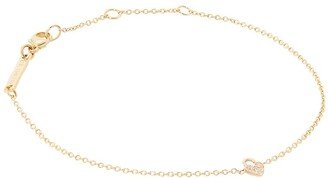 Itty Bitty 14K Yellow Gold & Diamond Heart Padlock Charm Bracelet