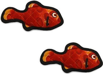 Tuffy Ocean Creature Jr Fish Red, 2-Pack Dog Toys