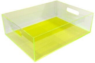 R16_Neon Green Lucite Bin