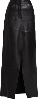 Mariette Leather Maxi Skirt