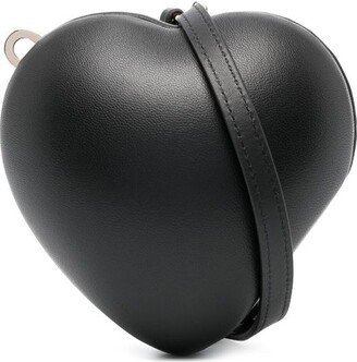 Micro Heart leather clutch