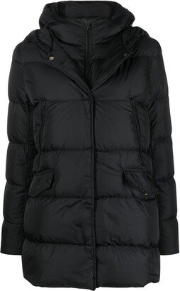 Zip-Fastening Padded Coat-AD