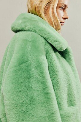 Tricia Cropped Faux Fur Coat by at Free People