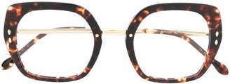 Tortoiseshell Oversized-Frame Glassed