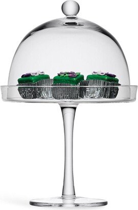 Vienna glass cake stand and cover