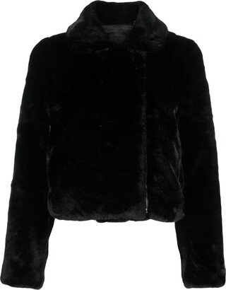 Long-Sleeve Faux-Fur Jacket