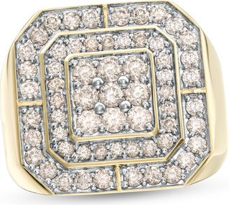 Men's 2 CT. T.w. Composite Diamond Double Octagonal Frame Ring in 10K Gold