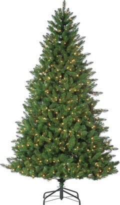 7.5-Foot High Stone Pine Pre-Lit Tree with Clear White Lights