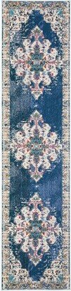 Madison MAD452 Power Loomed Area Rug - Navy/Grey - 2'2x10'