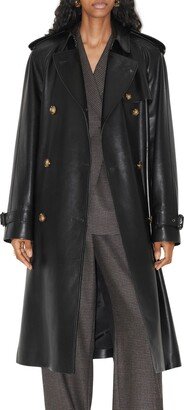 Harehope Leather Trench Coat