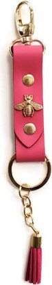 Angela Valentine Handbags Pink Bee Keychain With Tassel