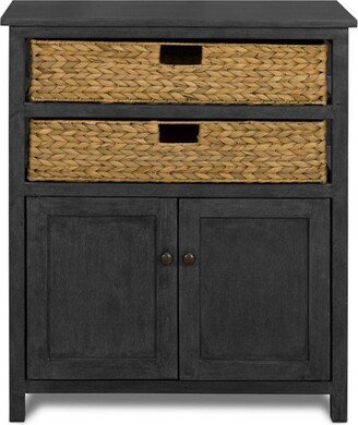 Elmhurst Cabinet Black and Weathered - ClickDecor