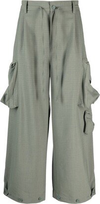 Wide-Leg Cargo Trousers-BA