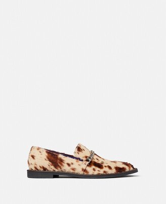 Falabella Appaloosa Print Velvet Loafers