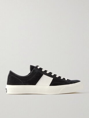 Cambridge Leather-Trimmed Suede Sneakers