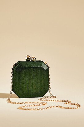 By Anthropologie Mini Metallic Hard Case Clutch