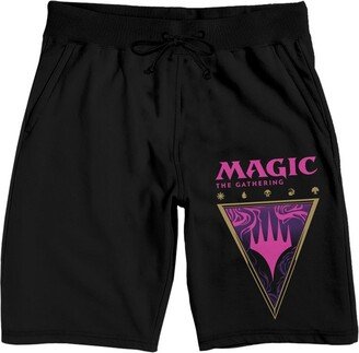 Magic: The Gathering Magic the Gathering Planeswalker Symbols Logo Men's Black Drawstring Sleep Pajama Shorts-Medium