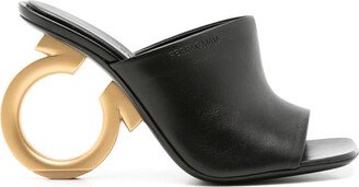 Gancio leather mules