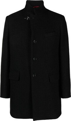 Single-Breasted Tailored Wool Coat-AA