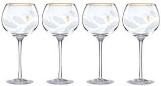 Holiday Gold 4-piece Balloon Glass Set