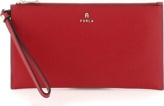 Logo Plaque Zip-Up Clutch Bag