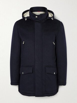 Beaver Padded Cashmere Hooded Parka