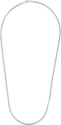 Italian Silver Round Box Chain Necklace