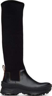 Black Leather Tall Boots