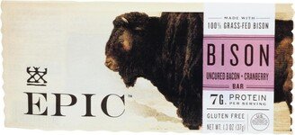 Epic - Bar Bison Uncured Bacon and Cranberry - Case of 12-1.3 Oz