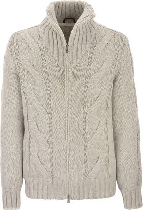 Cashmere Knit Outerwear With Down Filling-AA