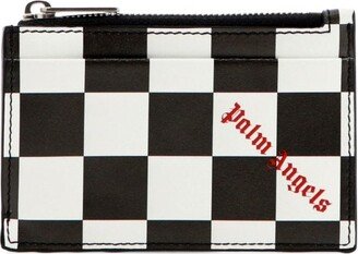 Damier-Printed Zipped Cardholder