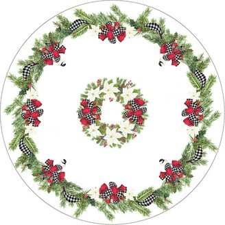 Christmas Trimmings Tablecloth, 70 Round