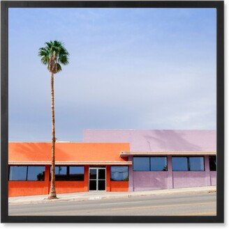 Photo Tiles: Vibrant Palm Springs Photo Tile, Black, Framed, 8X8, Multicolor