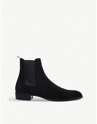 Mens Black Wyatt Suede Chelsea Boots-AA