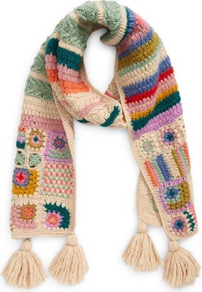 FRENCH KNOT Woodstock Crochet Wool Scarf