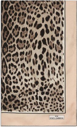 KIM leopard-print silk scarf