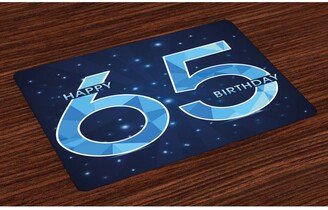 65th Birthday Place Mats, Set of 4