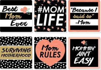 Big Dot Of Happiness Best Mom Ever - Funny Mother's Day Party Decorations - Drink Coasters - Set of 6-AA