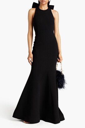 Love bow-embellished crepe gown