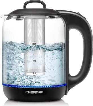 1.7 Liter Electric Glass Kettle with Tea Infuser