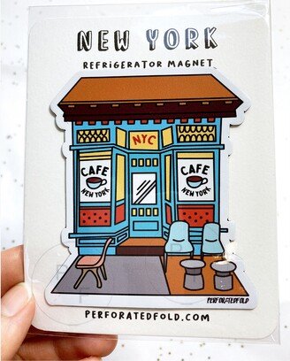 Nyc Cafe, New York - City Refrigerator Magnet Gift Travel