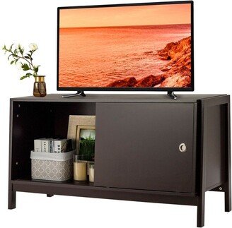 TV Stand Modern Entertainment Cabinet for TV's up To 50'' with Sliding Doors