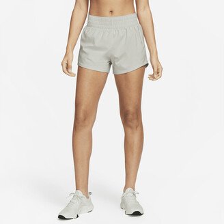 Women's One Dri-FIT Mid-Rise 3 Brief-Lined Shorts in Grey