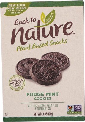 Back To Nature Cookies - Fudge Mint - Case of 6 - 6.4 oz.