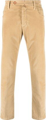 Corduroy Slim-Cut Trousers-AE