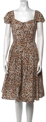 Animal Print Knee-Length Dress