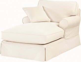 Baldwin Chaise Slipcover - Ballard Essentials Fabrics Natural Linen