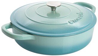 Crockpot Artisan 5Qt Enameled Cast Iron Braiser Pan With Self Basting Lid-AA