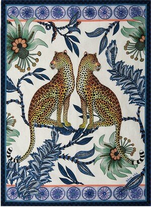 Ardmore Design Tanzanite Lovebird Leopards Tea Towel